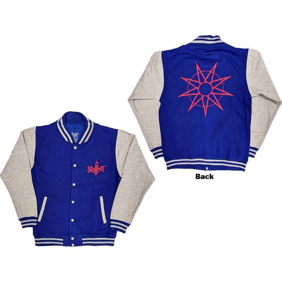 Picture of Slipknot Unisex Varsity Jacket: 9 Point Star (Back Print)