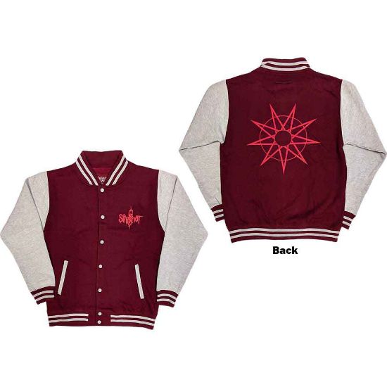 Picture of Slipknot Unisex Varsity Jacket: 9 Point Star (Back Print)