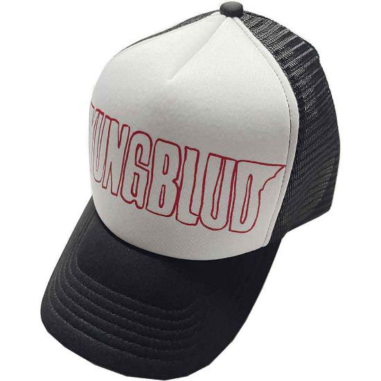 Picture of Yungblud Unisex Mesh Back Cap: Red Logo Outline