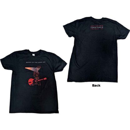 Picture of Queens Of The Stone Age Unisex T-Shirt: Prague 2018 Ex-Tour Back Print