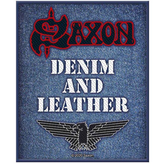 Picture of Saxon Woven Patch: Denim & Leather (Standard)