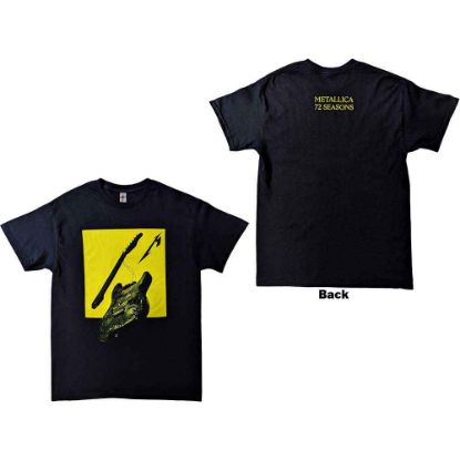 Picture of Metallica Unisex T-Shirt: 72 Seasons Broken/Burnt Guitar Back Print