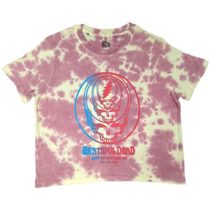 Picture of Grateful Dead Ladies Crop Top: Concentric Skulls Wash Collection