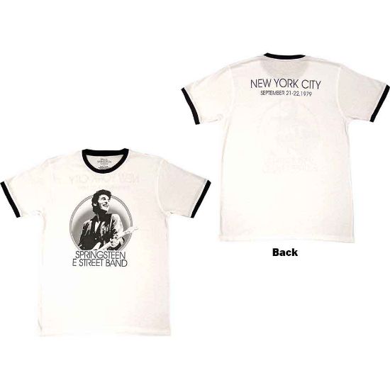 Picture of Bruce Springsteen Unisex Ringer T-Shirt: NYC Back Print