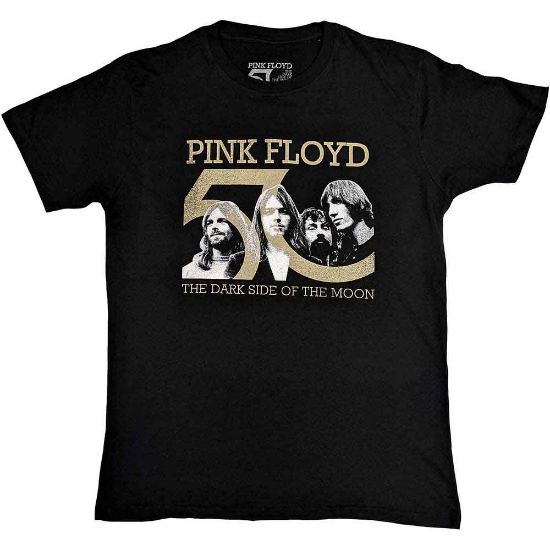 Picture of Pink Floyd Unisex T-Shirt: Band Photo & 50th Logo