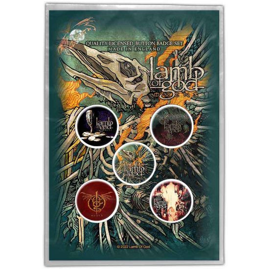 Picture of Lamb Of God Button Badge Pack: Omens