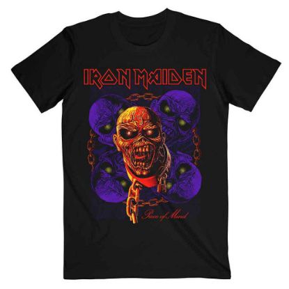 Picture of Iron Maiden Unisex T-Shirt: Piece of Mind Multi Head Eddie