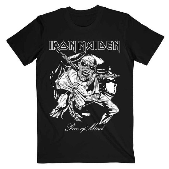 Picture of Iron Maiden Unisex T-Shirt: Piece of Mind Mono Eddie