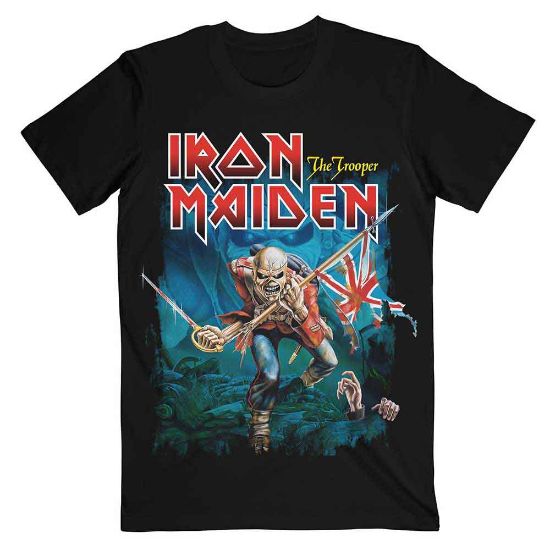 Picture of Iron Maiden Unisex T-Shirt: Trooper Eddie Large Eyes