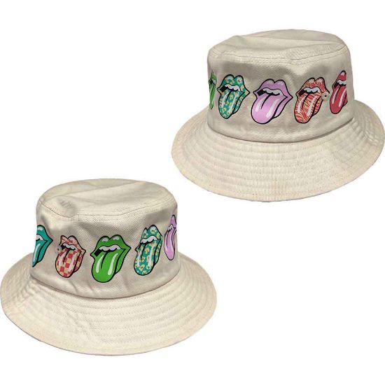 Picture of The Rolling Stones Unisex Bucket Hat: Multi-Tongue Pattern