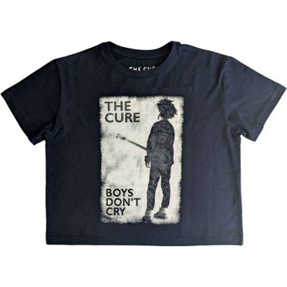 Picture of The Cure Ladies Crop Top: Boys Don't Cry B&W