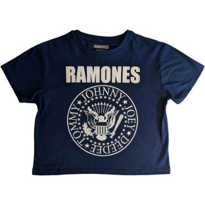 Picture of Ramones Ladies Crop Top: Presidential Seal