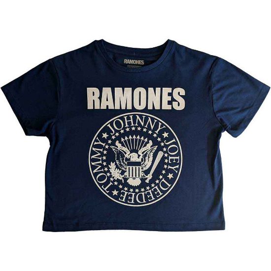 Picture of Ramones Ladies Crop Top: Presidential Seal