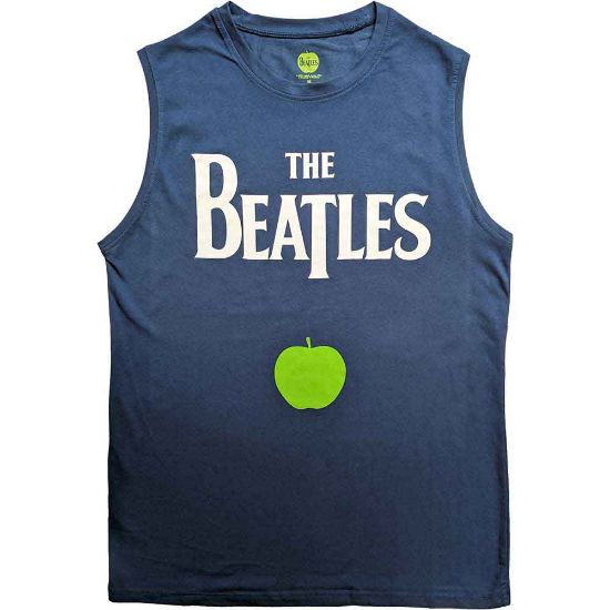 Picture of The Beatles Unisex Tank T-Shirt: Drop T Logo & Apple