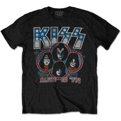 Picture of KISS Unisex T-Shirt: Alive In '77
