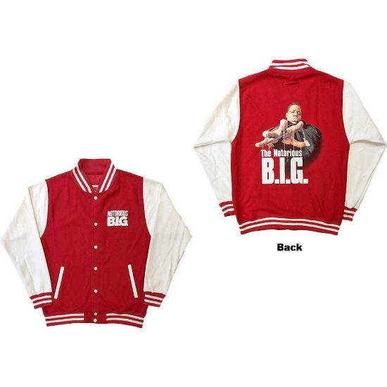 Picture of Biggie Smalls Unisex Varsity Jacket: Reachstrings (Back Print) (Medium)