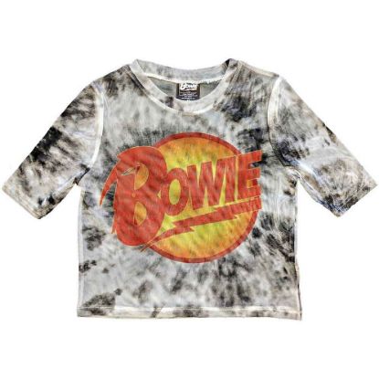 Picture of David Bowie Ladies Crop Top: Diamond Dogs Logo Mesh