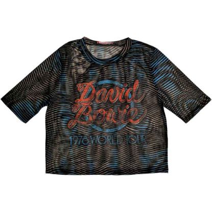Picture of David Bowie Ladies Crop Top: 1978 World Tour Mesh