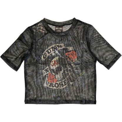 Picture of Guns N' Roses Ladies Crop Top: Firepower Mesh