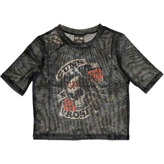 Picture of Guns N' Roses Ladies Crop Top: Firepower Mesh