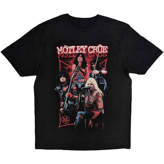 Picture of Motley Crue Unisex T-Shirt: Live Montage Red