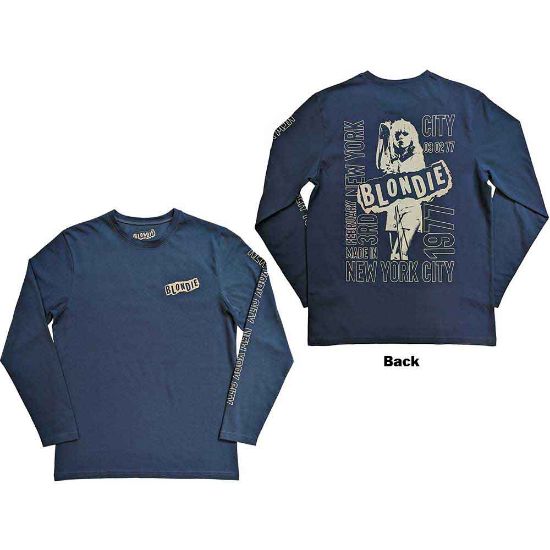Picture of Blondie Unisex Long Sleeve T-Shirt: NYC '77 Back & Sleeve Print