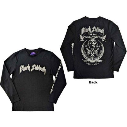 Picture of Black Sabbath Unisex Long Sleeve T-Shirt: The End Mushroom Cloud Back & Sleeve Print