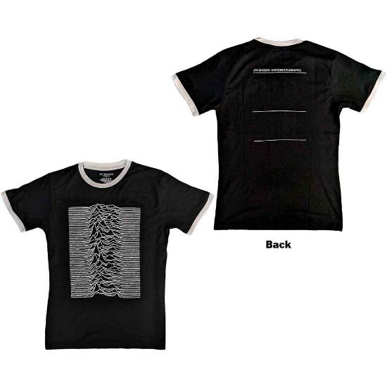 Picture of Joy Division Unisex Ringer T-Shirt: Unknown Pleasures Back Print