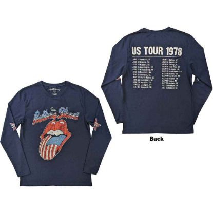 Picture of The Rolling Stones Unisex Long Sleeve T-Shirt: US Tour '78 Back & Sleeve Print