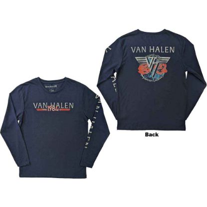 Picture of Van Halen Unisex Long Sleeve T-Shirt: 84 Tour Back & Sleeve Print