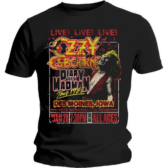 Picture of Ozzy Osbourne Unisex T-Shirt: Diary of a Madman Tour