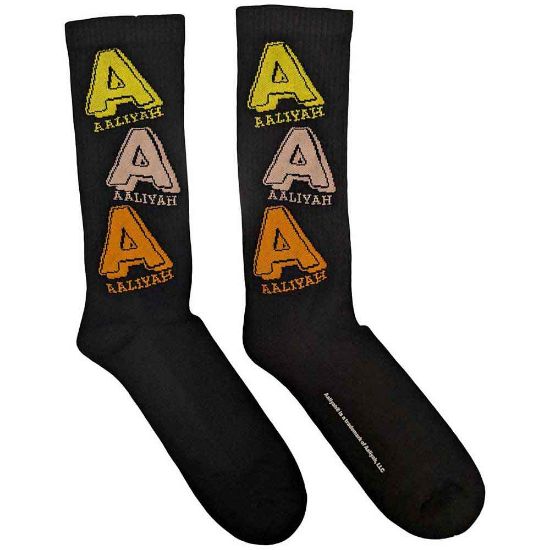 Picture of Aaliyah Unisex Terry Socks: Tricolour Logo (UK Size 7 - 11)