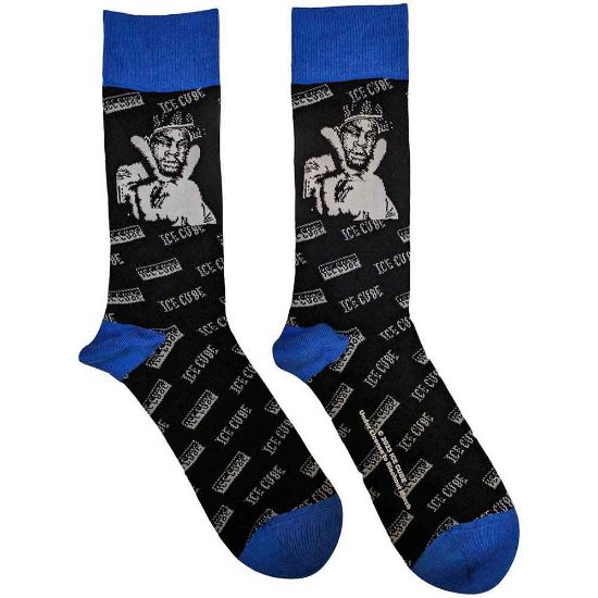 Picture of Ice Cube Unisex Ankle Socks: B&W Photo (UK Size 7 - 11)