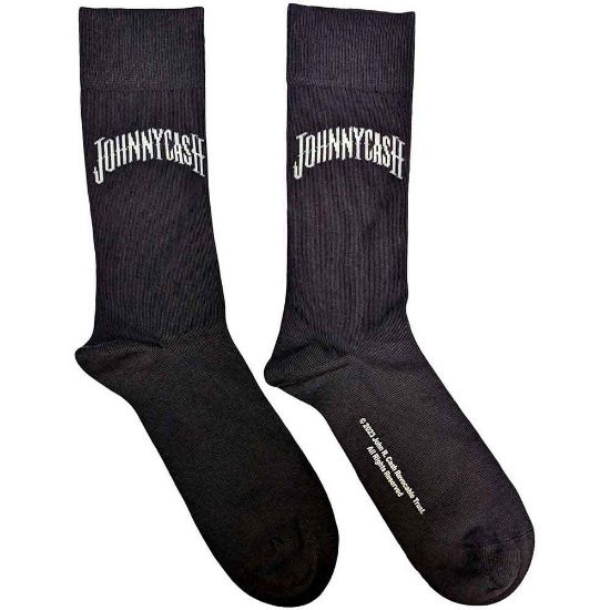 Picture of Johnny Cash Unisex Ankle Socks: Man In Black Logo (UK Size 7 - 11)