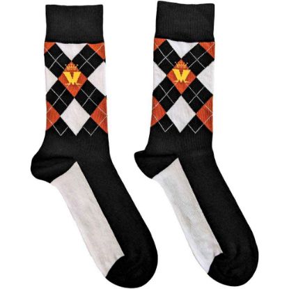 Picture of Madness Unisex Ankle Socks: Crown & M Brown Diamond (UK Size 7 - 11)