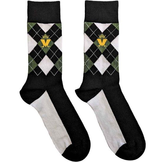 Picture of Madness Unisex Ankle Socks: Crown & M Green Diamond (UK Size 7 - 11)