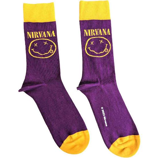 Picture of Nirvana Unisex Ankle Socks: Yellow Happy Face (UK Size 7 - 11)