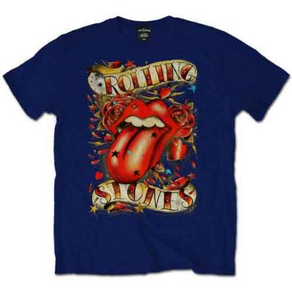 Picture of The Rolling Stones Unisex T-Shirt: Tongue & Stars