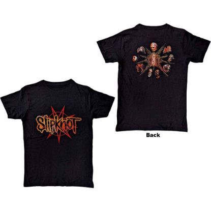 Picture of Slipknot Unisex T-Shirt: The End, So Far Pentagram Heads Back Print