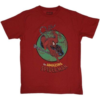 Picture of Marvel Comics Unisex T-Shirt: Spiderman Shooting Webs