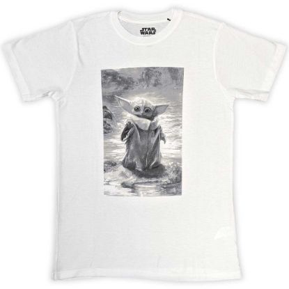 Picture of Star Wars Unisex T-Shirt: The Mandalorian Grogu B&W
