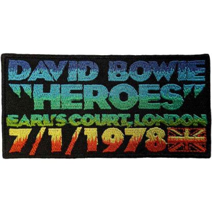 Picture of David Bowie Woven Patch: Heroes Earls Court (Standard) 