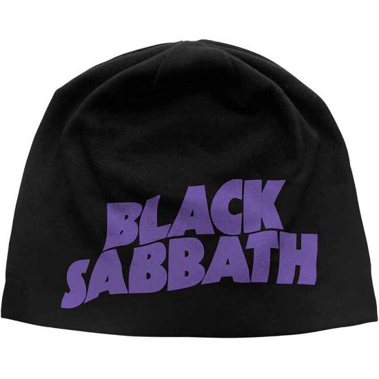 Picture of Black Sabbath Unisex Beanie Hat: Purple Logo JD Print