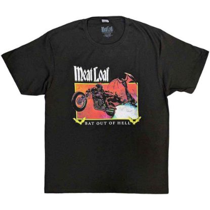 Picture of Meat Loaf Unisex T-Shirt: Bat Out Of Hell Rectangle