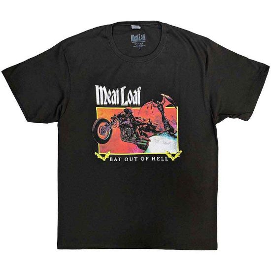 Picture of Meat Loaf Unisex T-Shirt: Bat Out Of Hell Rectangle