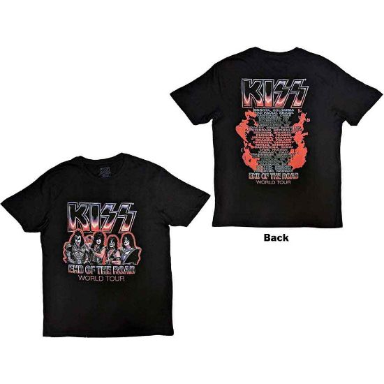Picture of KISS Unisex T-Shirt: End Of The Road Tour Red Back Print