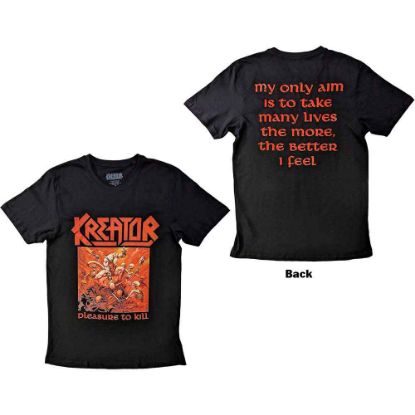 Picture of Kreator Unisex T-Shirt: Pleasure To Kill Back Print
