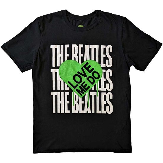 Picture of The Beatles Unisex T-Shirt: Love Me Do Graffiti Heart