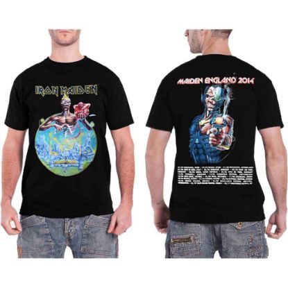 Picture of Iron Maiden Unisex T-Shirt: England 2014 Tour Back Print