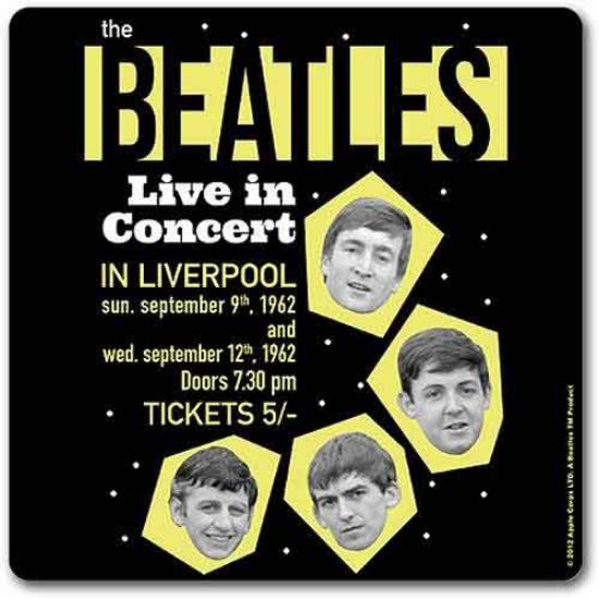 Picture of The Beatles Single Cork Coaster: 1962 Live in Concert